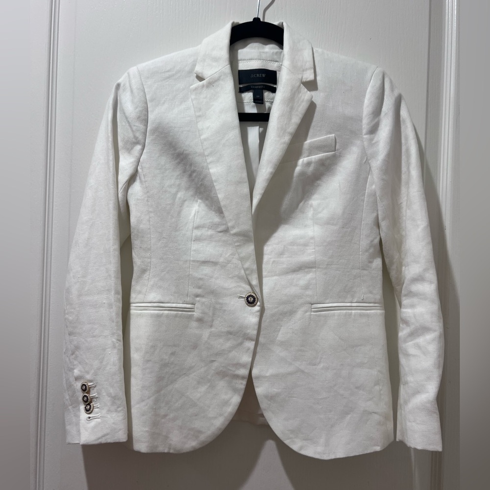 J. CREW CAMPBELL LINEN BLAZER PETITE